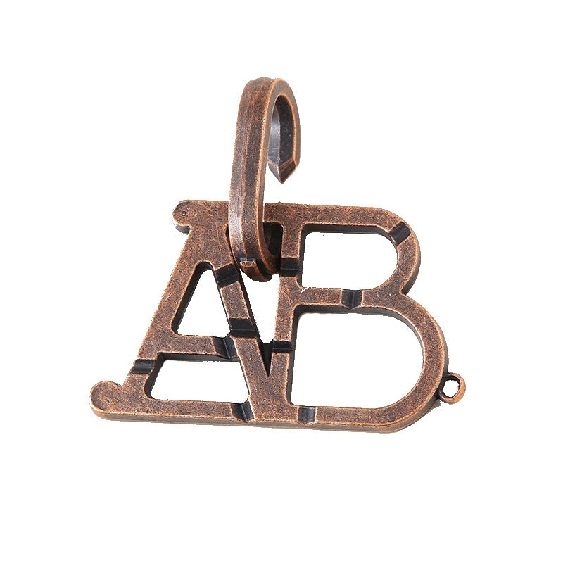 [Mini Size] Zinc Alloy Intelligence Unlocking Nine Linked Rings Edc Stress Relief Toy Luban Lock Puzzle - Image 3
