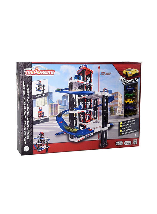Majorette Motor Lift Center + 5 Cars  - Image 2