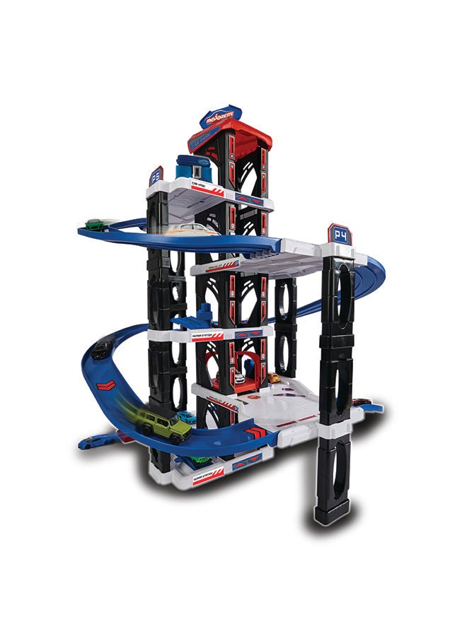 Majorette Motor Lift Center + 5 Cars  - Image 3