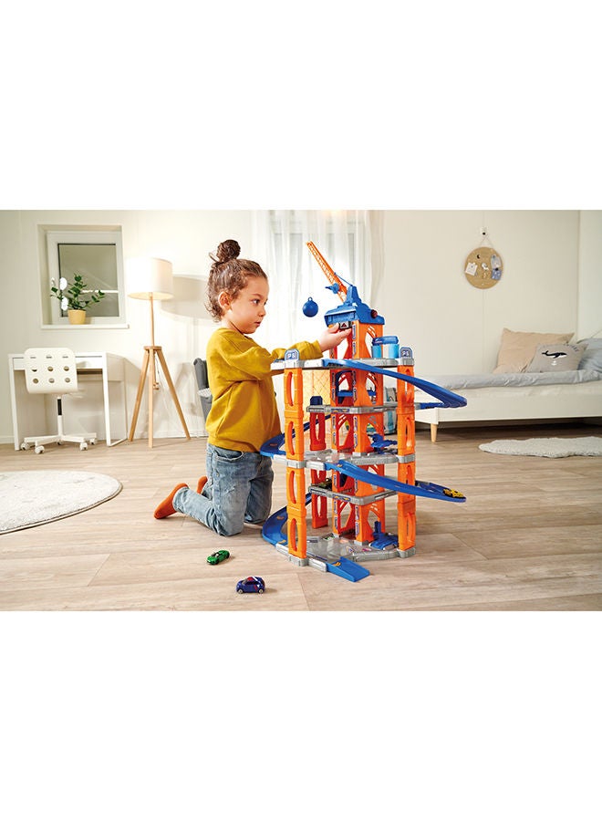 Majorette Motor Lift Center + 5 Cars  - Image 4