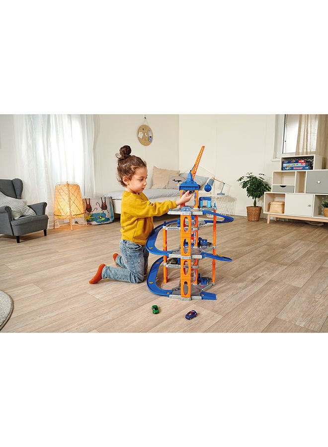 Majorette Motor Lift Center + 5 Cars  - Image 5