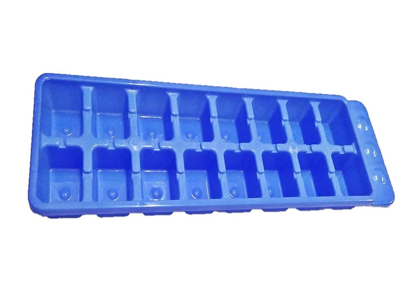 Homfine Set of 2 Pcs Freezer Safe BPA Free Plastic 16 Ice Cube Tray Set (Colour May Vary) - Image 2