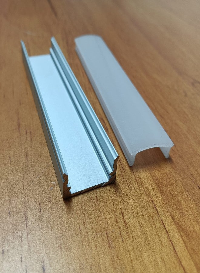 IMPRESSION LIGHTS 17mm Surface Profile 1 Meter long Channel Aluminum Grey Body Straight Linear Tube without Led Strip with Ends Clp fir Indoor and Outdoor Lighting -Pack of 5 - Image 2