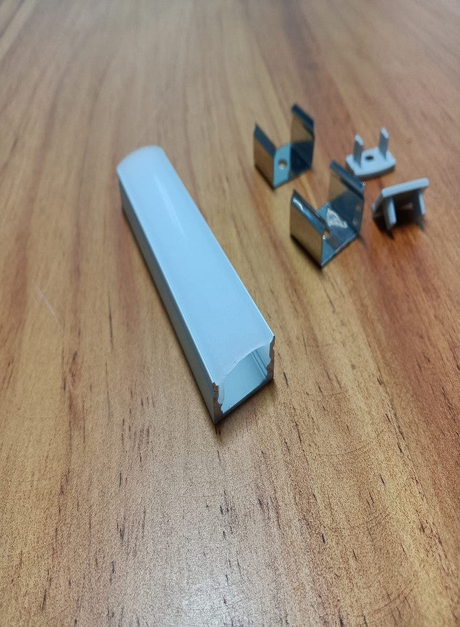 IMPRESSION LIGHTS 17mm Surface Profile 1 Meter long Channel Aluminum Grey Body Straight Linear Tube without Led Strip with Ends Clp fir Indoor and Outdoor Lighting -Pack of 5 - Image 4