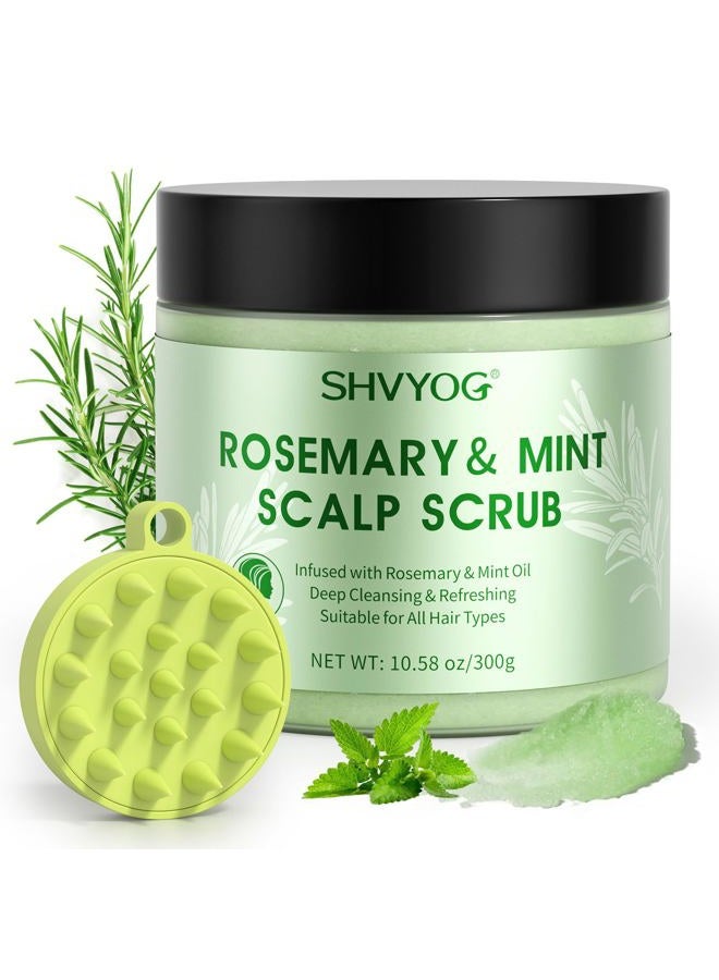 SHVYOG Scalp Scrub, Rosemary Scalp Exfoliator for Build Up, Hair Exfoliate Scrub for Scalp, Hair Treatment Nourishing Detox Hair Care with Scalp Massager - Image 1