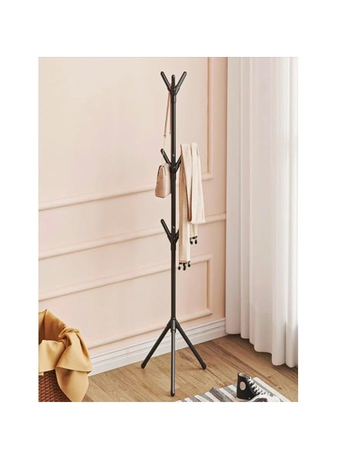 Heavy Duty Coat, Tie and Bag Hanger - Easy Assemble Entryway Storage Hanger, Super Cute and Organized Home Decor (Black) - Image 3