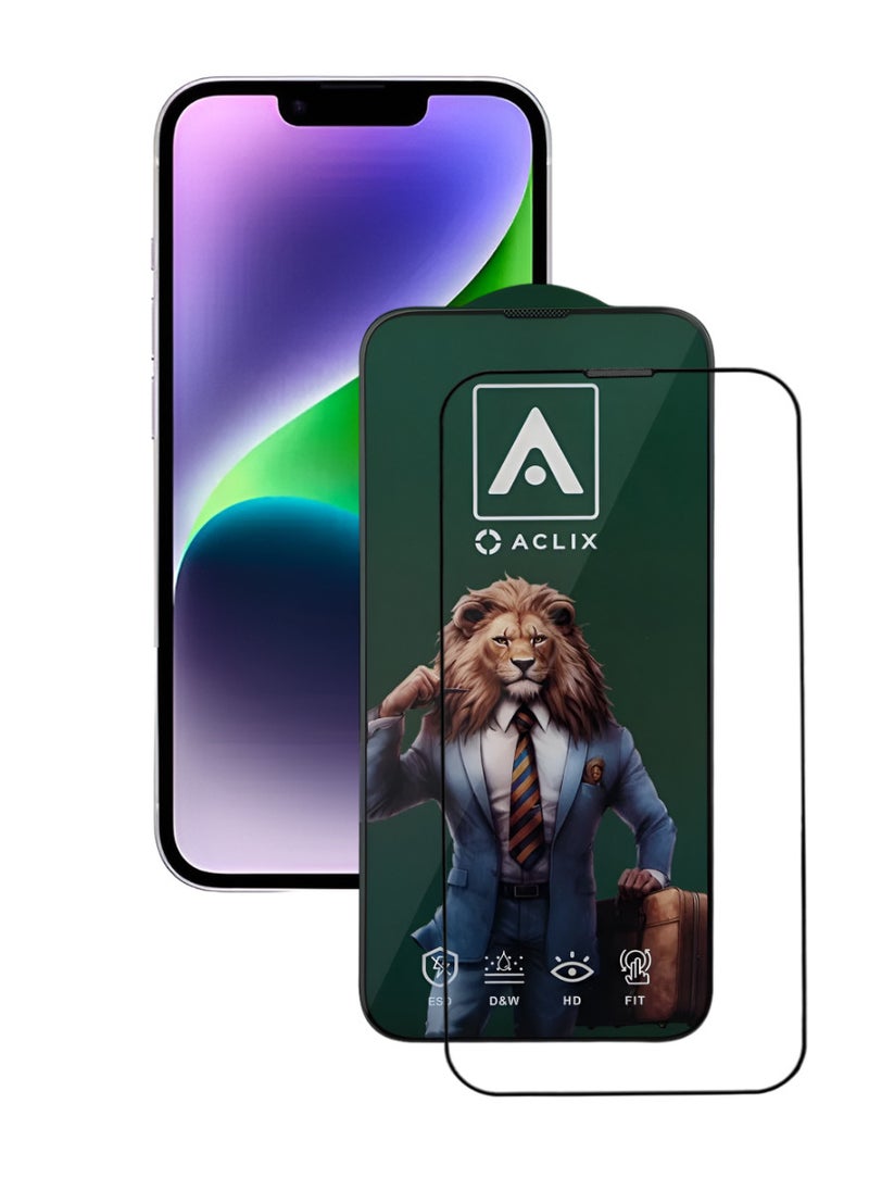 ACLIX Antistatic ESD Dustproof Premium Quality High Definition Tempered Glass Screen Protector Designed For  iPhone 14 - Image 1
