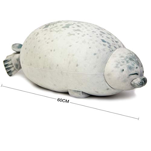 EHOTONG Cute Blob Seal Pillow Chubby Seal Plush Hug Pillow Soft Stuffed Animal Toy White 24 - Image 5