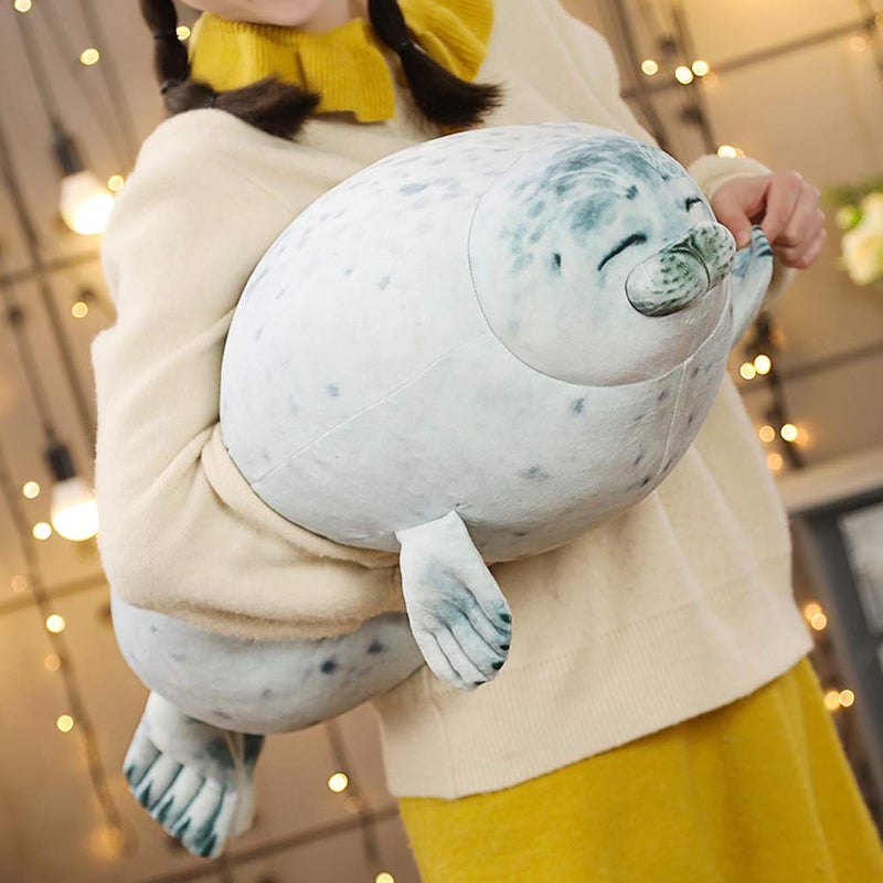 EHOTONG Cute Blob Seal Pillow Chubby Seal Plush Hug Pillow Soft Stuffed Animal Toy White 24 - Image 3