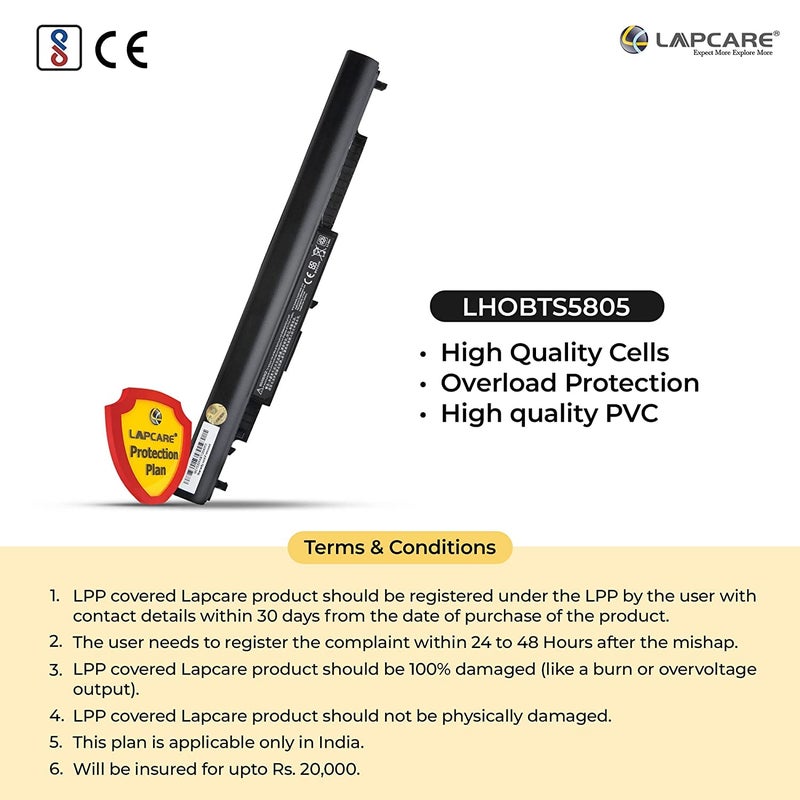 Lapcare بطارية لابتوب متوافقة مع HP 807956-001 HS03 807957-001 807611-421 HSTNN-LB6U HS04 HP Notebook 15-AY039WM 15-AY009DX 14.8V 2000mAh 4 خلايا - Image 3