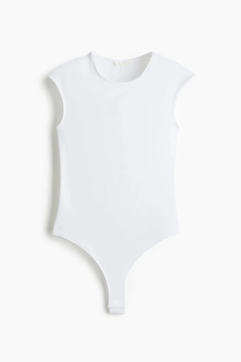 H&M Cap-sleeved microfibre body