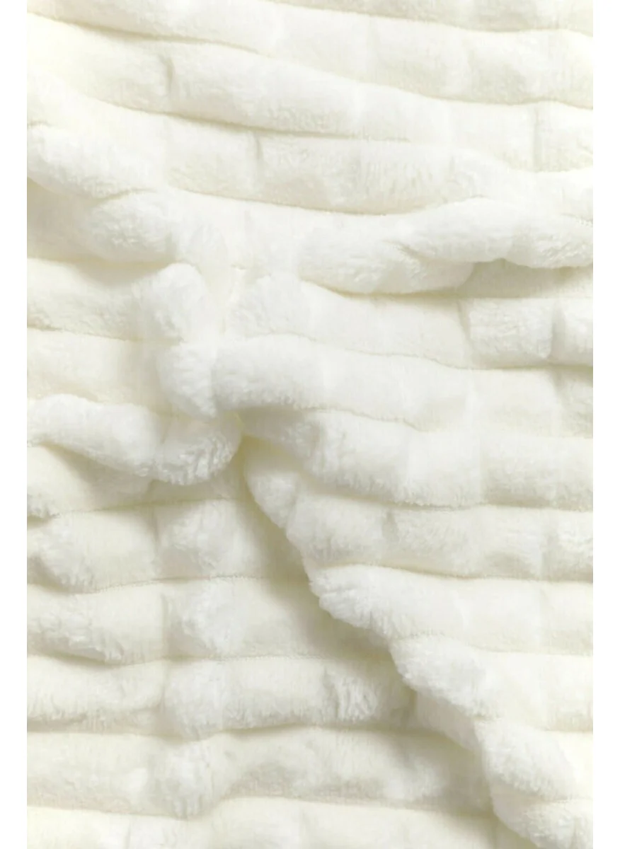 MERINOS Modern Line 3 Piece Blanket Set - Bone