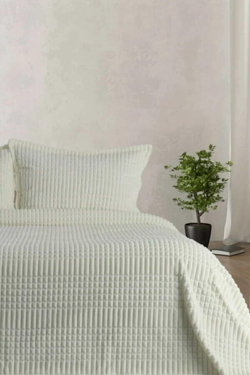 ميرينوس Modern Line 3 Piece Blanket Set - Bone