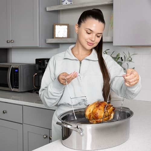 Fox Run Turkey Roasting Rack and Lifter 11 x 6 - Image 3