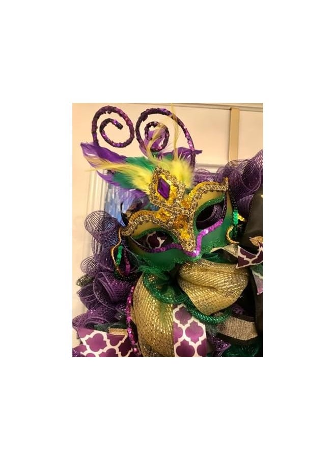 The Bros Masquerade Mask for Women, Mardi Gras Masquerade Mask with Feathers Venetian Mask for Masquerades Cosplay Party Specially for Costume, Theme Parties, Cosplay Mardi Gras  - Image 2