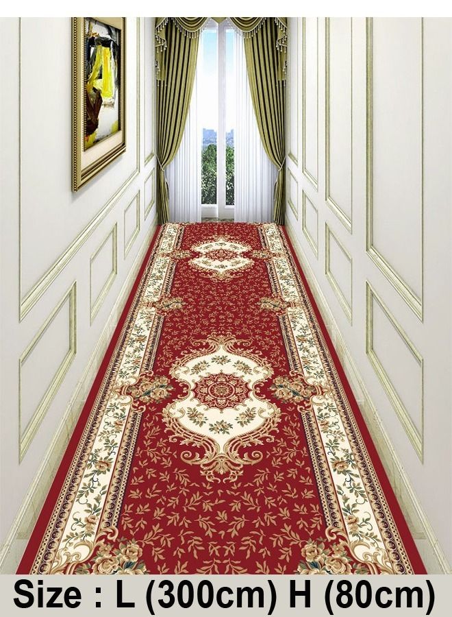 fashionhome سجادة أرضية مطبوعة لاصقة قابلة للغسل بتصميم جديد، 300 × 80 سم، مستطيلة - Image 5