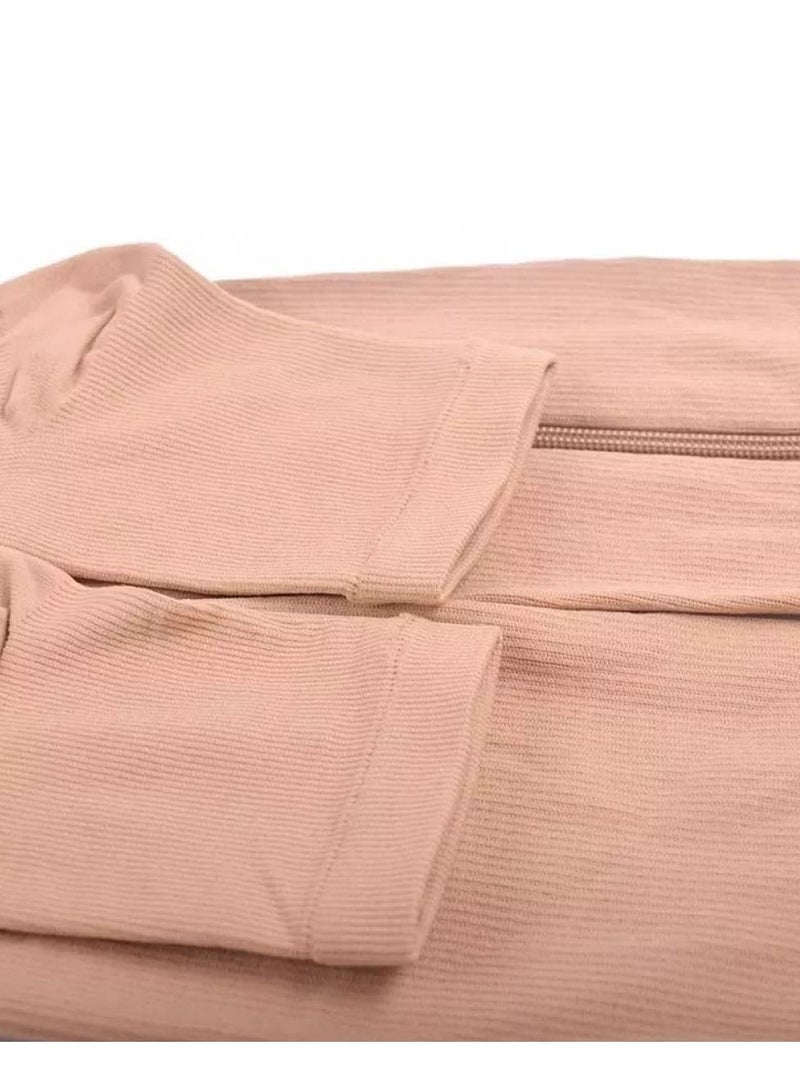 Medical Compression Leg Brace with Zipper for Easy Control Two Pieces - Image 5