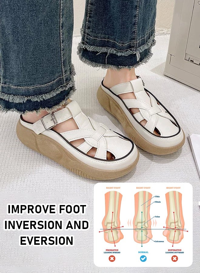Women's casual sandals, featuring fashionable style, lightweight, breathable, anti-slip, comfortable, able to increase the height of the feet and soft texture. - Image 3