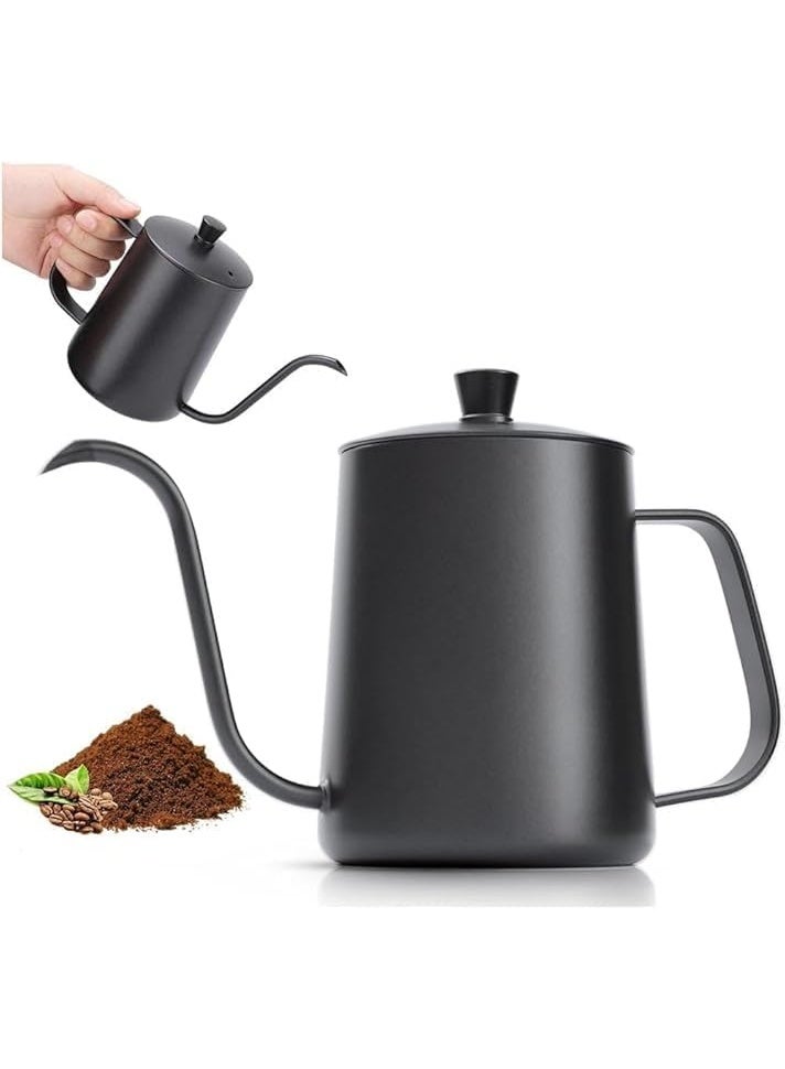 ELTRAZONE 12-Piece Coffee Brewing Set with 600ml Stainless Steel Kettle, Glass Server, Dripper, Manual Grinder, Filters, Scale, Thermometer, Mug, Spoon, Cleaner & Travel Bag for Home and Outdoor Coffee Making - Image 4