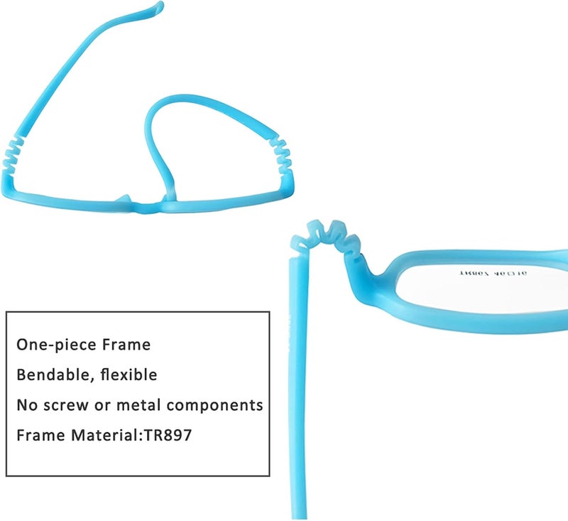 AQWANO Children Optical Glasses Frame tr90 Flexible Bendable One-piece Safe Eyeglasses Girls Boy - Image 2