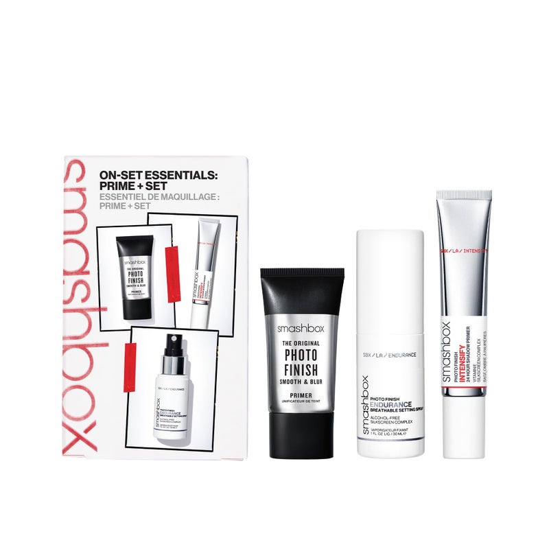 Smashbox OnSet Essentials Prime Set Makeup Trio of Essentials Gift Set Including Primers Setting Spray for On The Go