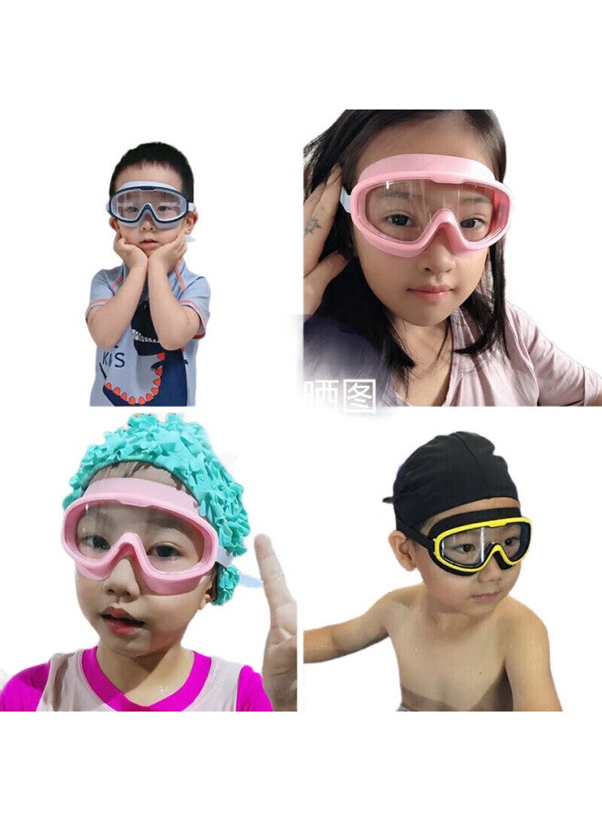 Balneaire High-End Fashion Children'S Color-Block Active Swimming Goggles, Large Frame, Waterproof, Anti-Fog, High-Definition, Uv Protection, Vacation Swimming Goggles, Yellow - Image 1