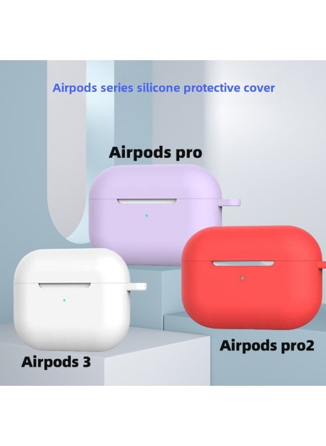 Generic - Airpodspro Earphone Case For Apple 3 Generation Bluetooth Headset Protective Cover Airpods Series Protective Shell-Color:Gray-Applicable Model:Airpods 4 Pearlescent Packaging - Image 1