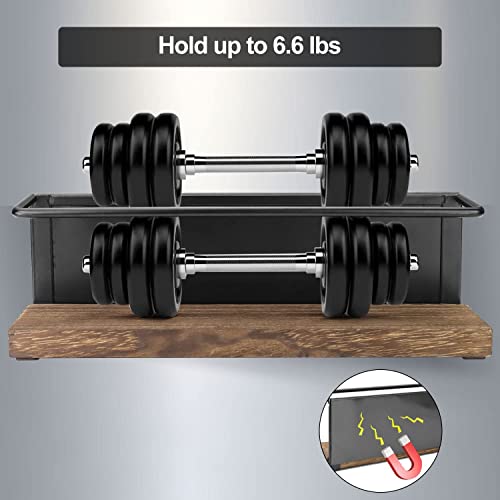 KitHero 2 Pack Strong Magnetic Spice Rack Organizer for Refrigerator and Microwave Oven, Metal Fridge Shelf, Space Saver for Kitchen Organization and Storage, Black - Image 3