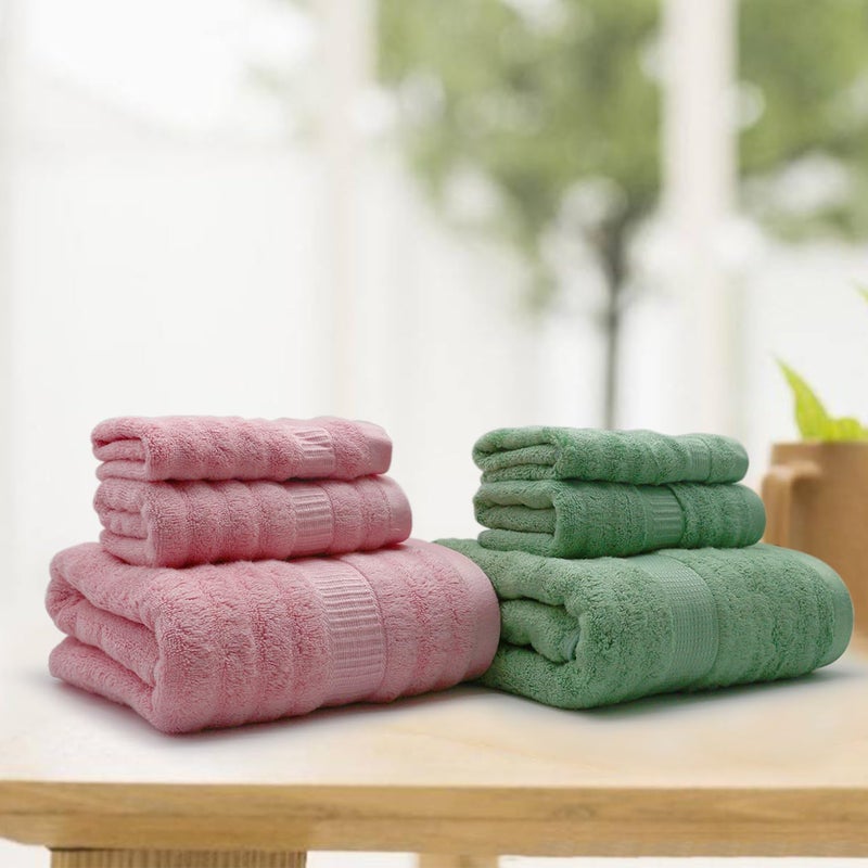 Mush Bamboo Bath Towel for Men (Pack of 2-3 Towels Each) Bath Towel for Women | Bath Towel Set | 2 Hand Towel, 2 Face Towel, 2 Bath Towel | Skin Friendly Fabric House Warming Gifts for New Home - Image 1