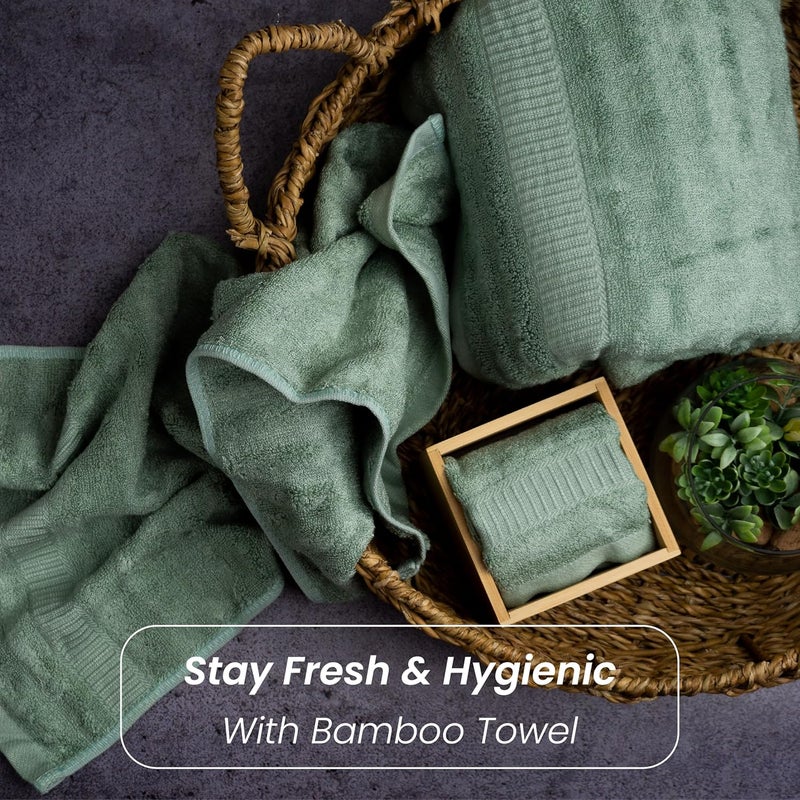 Mush Bamboo Bath Towel for Men (Pack of 2-3 Towels Each) Bath Towel for Women | Bath Towel Set | 2 Hand Towel, 2 Face Towel, 2 Bath Towel | Skin Friendly Fabric House Warming Gifts for New Home - Image 3
