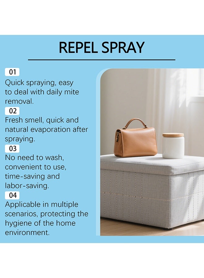 JUE FISH Repel Spray, Mite Control Spray Natural Mite Removal Spray, Bed Bugs & Fleas On Contact, Plant-Based Actives Kill Insects, Plant-Based Formula for Bedding, Furniture & Pet Areas, Prevents Regrowth For 2 Weeks, 100ml - Image 5