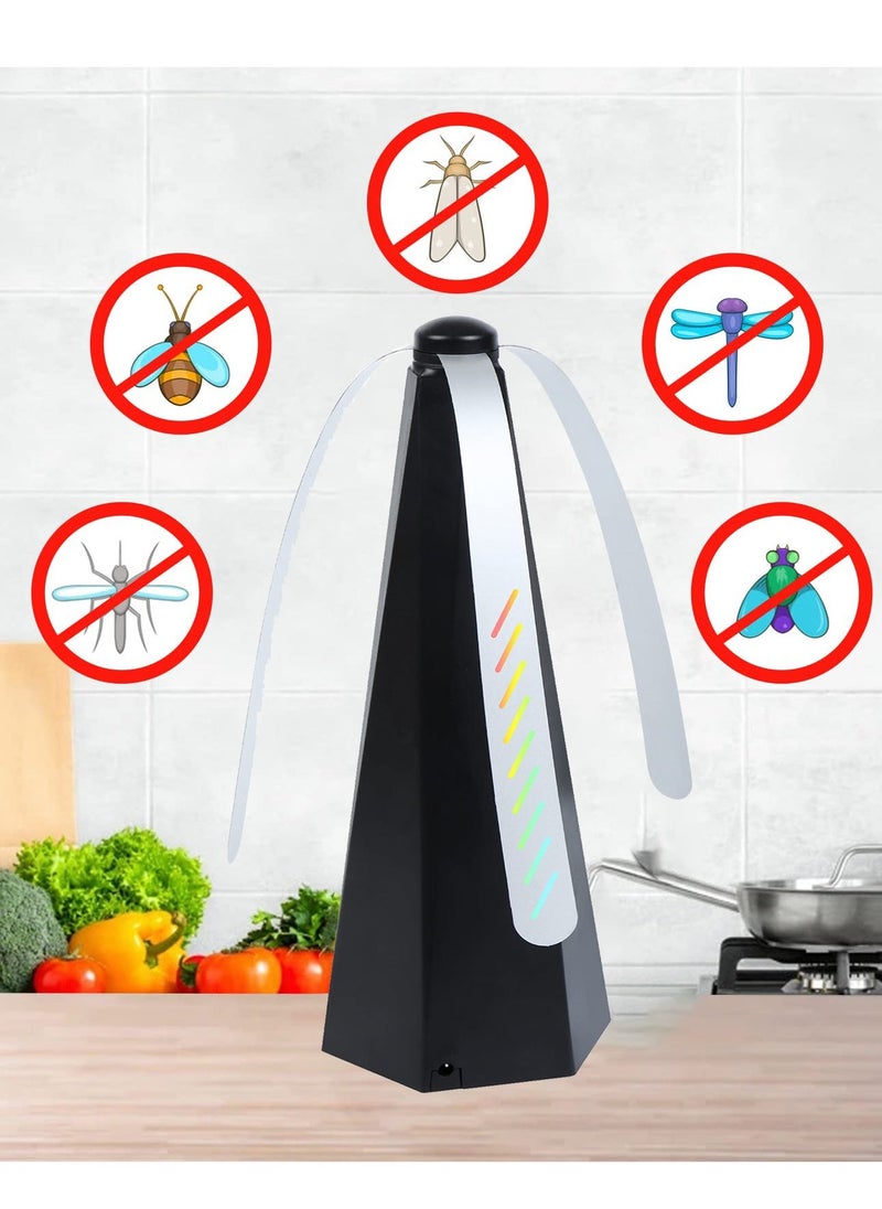 Generic - Outdoor Dining Fly Repellent Fan - Keep Flies and Bugs Away from Food at Picnics and Tables (1 Piece, Black) - Effective Fly and Mosquito Repeller for Enjoyable Outdoor Experiences. - Image 1