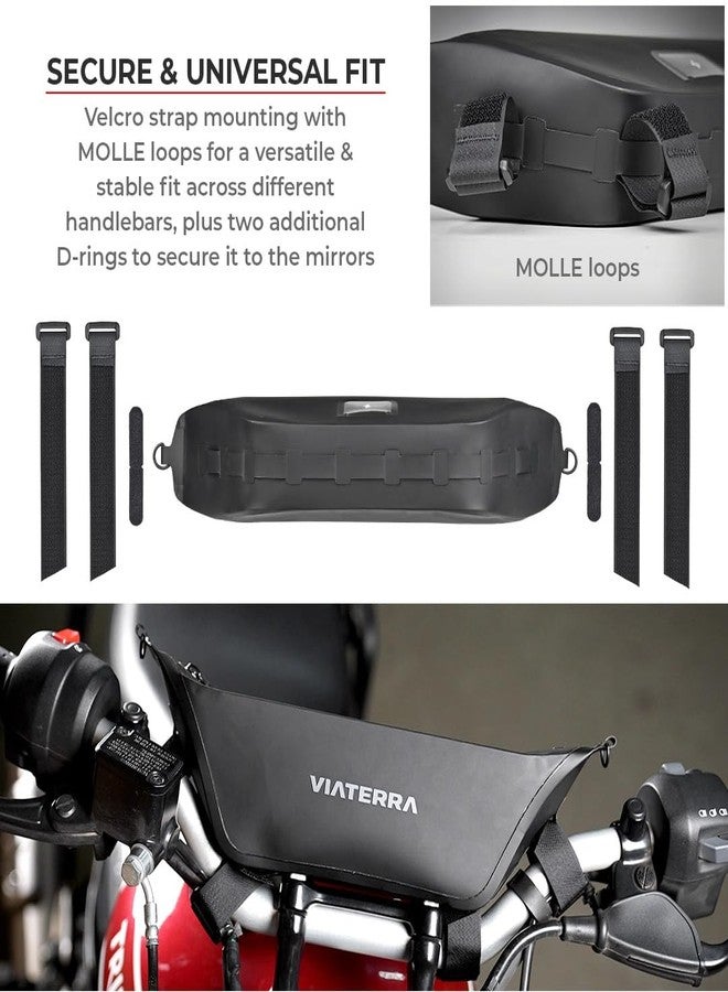 ViaTerra Waterproof 2L Universal Motorcycle Handlebar Bag - Image 5