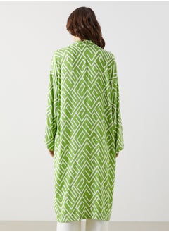 LC WAIKIKI Shawl Neck Patterned Long Sleeve Kimono  - Image 4