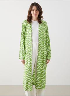 LC WAIKIKI Shawl Neck Patterned Long Sleeve Kimono  - Image 1