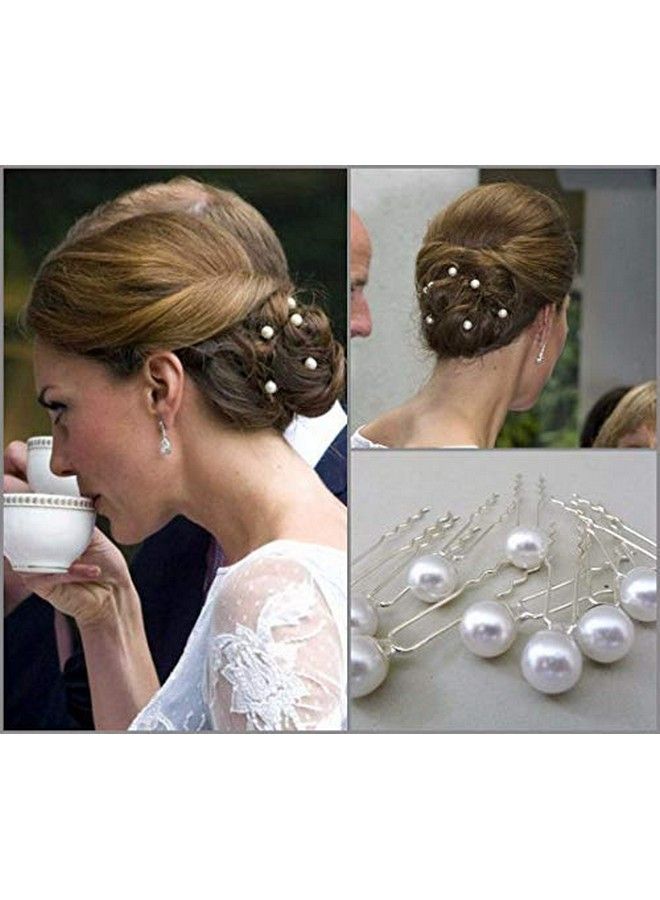 Foreign Holics For Women'S Beautiful Pearl Bridal Hair Juda Pins (White) - Pack Of 12 Pieces - Image 3