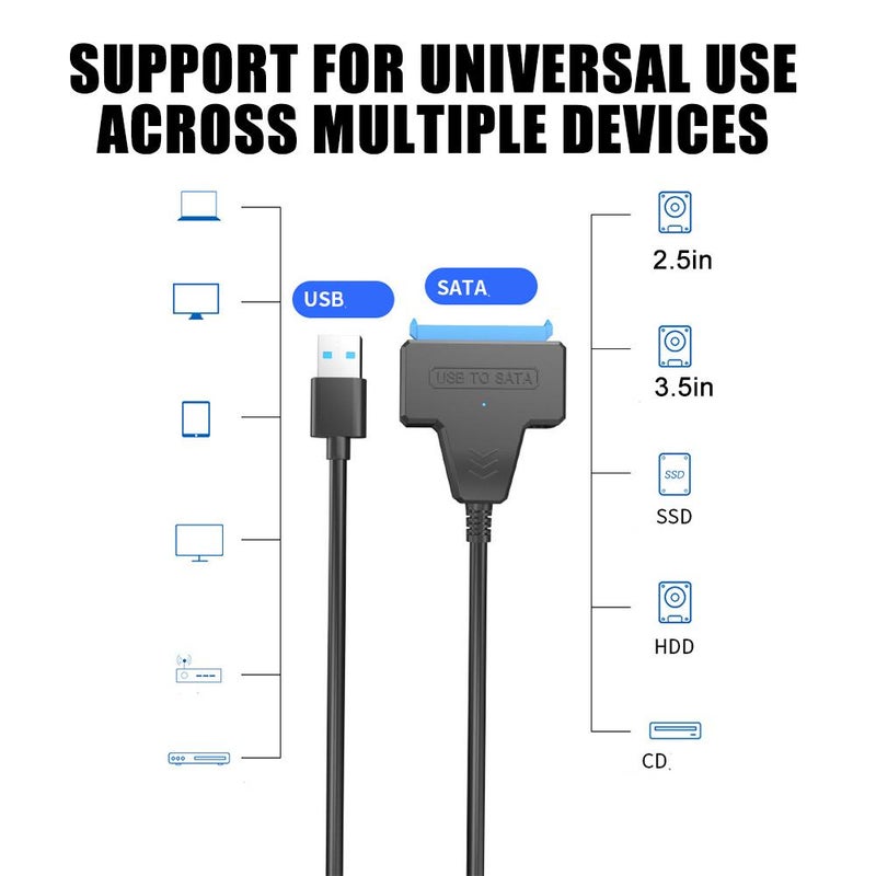 SATA3 USB 3.0 data cable, laptop Type-C to SATA easy-drive cable, 2.5-inch hard drive cable. - Image 4