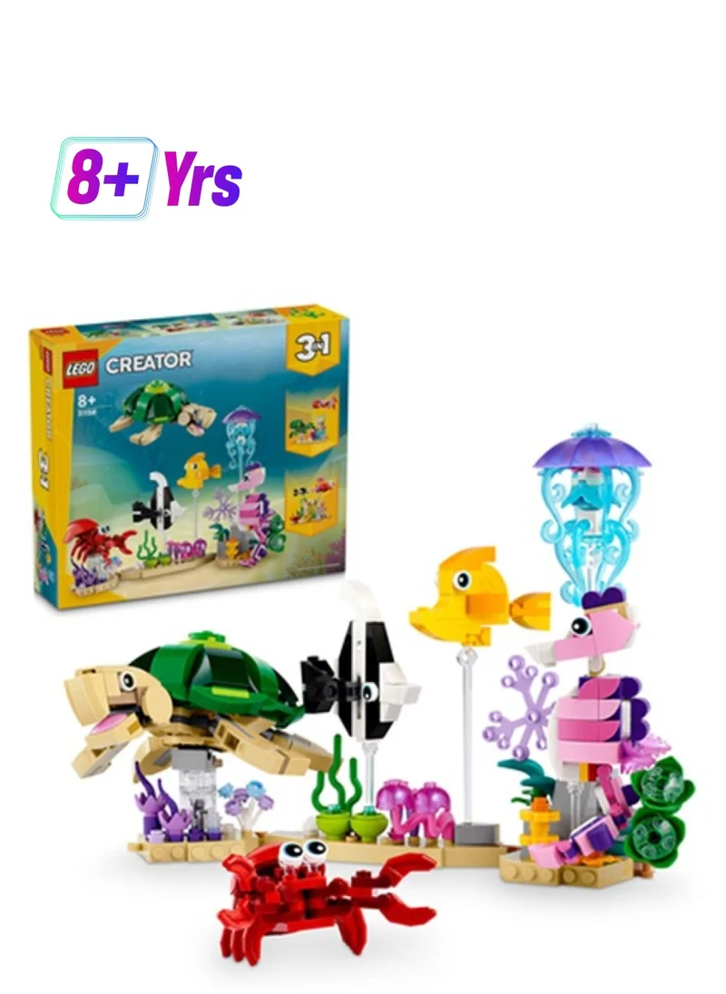 LEGO 31158 Creator 3In1 Sea Animals Toys To Octopus And Squid Models To Fish Figures, Building Set For Kids, Birthday Gift Idea For Boys And Girls Aged 8 Years Old And Over (421 Pieces)