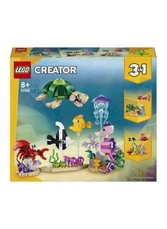 LEGO 31158 كرياتور ألعاب بحرية 3 في 1 لنماذج الأخطبوط والحبار وأشكال الأسماك، مجموعة بناء للأطفال، فكرة هدية عيد ميلاد للأولاد والبنات الذين تتراوح أعمارهم بين 8 سنوات وما فوق (421 قطعة)  - Image 2