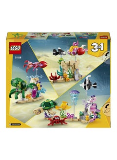 LEGO 31158 كرياتور ألعاب بحرية 3 في 1 لنماذج الأخطبوط والحبار وأشكال الأسماك، مجموعة بناء للأطفال، فكرة هدية عيد ميلاد للأولاد والبنات الذين تتراوح أعمارهم بين 8 سنوات وما فوق (421 قطعة)  - Image 3