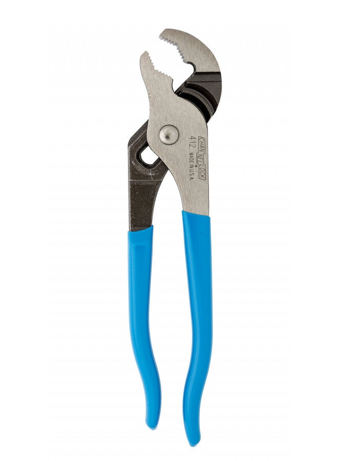 CHANNELLOCK 412 6.5-inch V-Jaw Tongue & Groove Pliers | Made in USA | 0.94-inch Jaw Capacity | Forged High Carbon Steel | More Points of Contact on Round Stock , Polished - Image 1