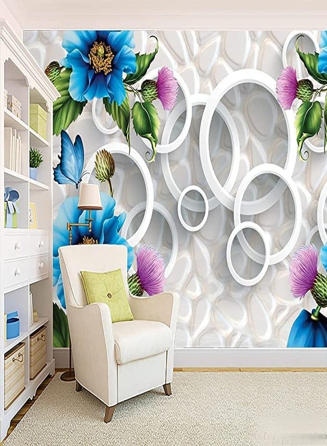 WALL DECOR Floral Decor Wallpaper Multicolor Wall Sticker for Home D�cor, Living Room, Bedroom, Hall, Cafe, Play Room(Self Adhesive Vinyl, Waterproof Model DW094) (16 X 50 INCH) - Image 1