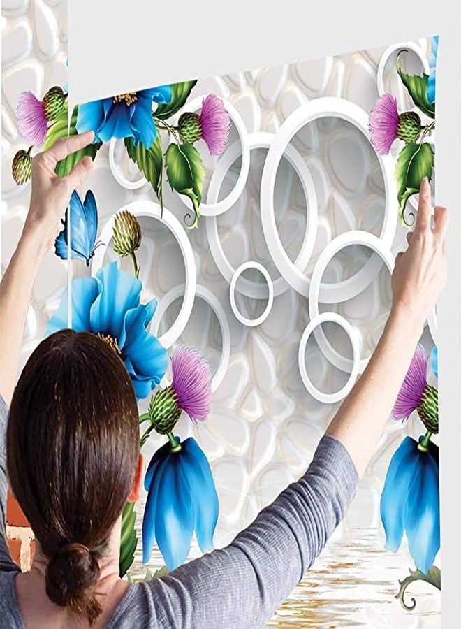 WALL DECOR Floral Decor Wallpaper Multicolor Wall Sticker for Home D�cor, Living Room, Bedroom, Hall, Cafe, Play Room(Self Adhesive Vinyl, Waterproof Model DW094) (16 X 50 INCH) - Image 4