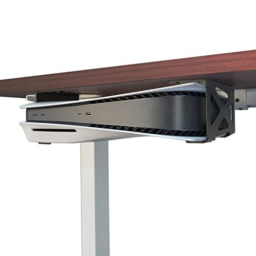 Monzlteck Under Desk Holder for PS5PS5 SlimProStealth Mount Compaitble with PlayStation 5 Disc Digital Edition ConsoleSpace SavingDP05 - Image 1