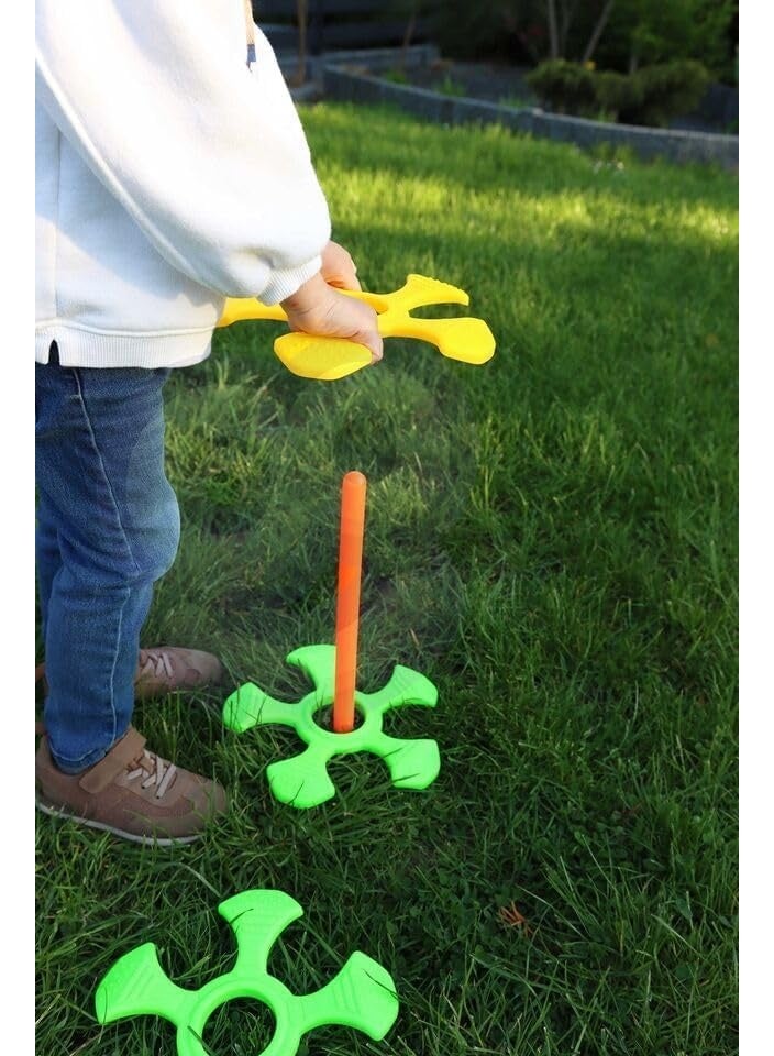 GOLD MANTIS Ring Toss Game Set for Kids – Outdoor Beach & Backyard Target Toss Toy with Soft Rings & Pole – Safe Indoor Garden Play for Boys & Girls, Family Fun Party Game for - Image 2
