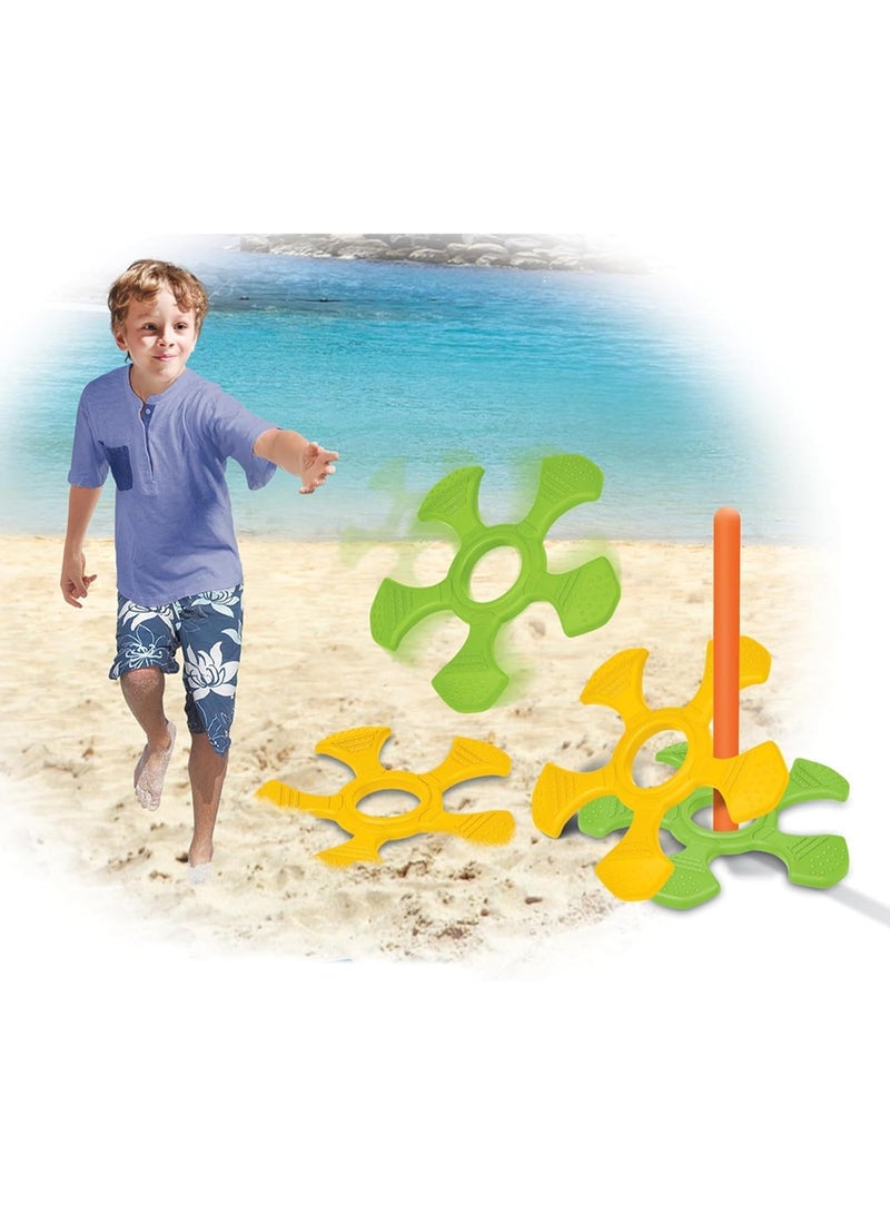 GOLD MANTIS Ring Toss Game Set for Kids – Outdoor Beach & Backyard Target Toss Toy with Soft Rings & Pole – Safe Indoor Garden Play for Boys & Girls, Family Fun Party Game for - Image 4