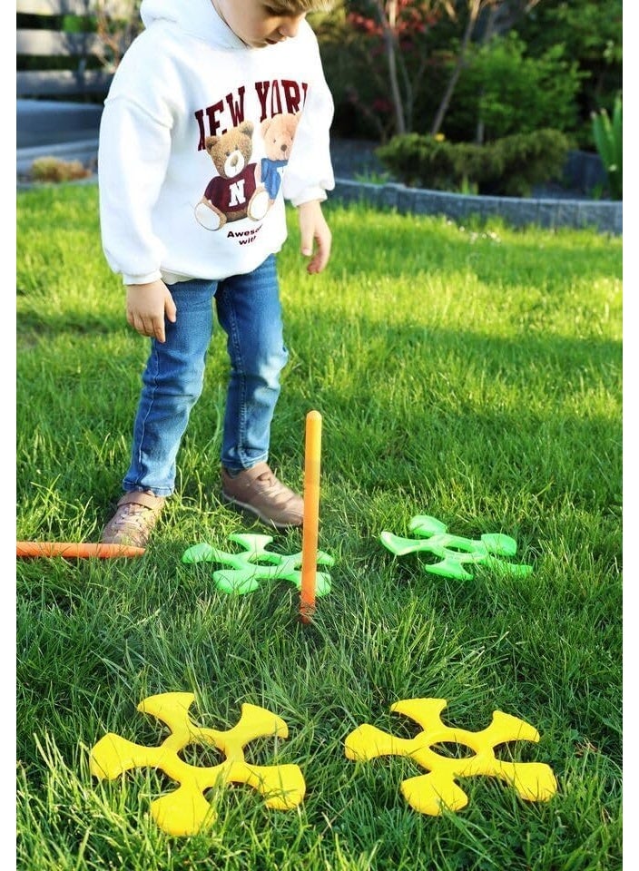GOLD MANTIS Ring Toss Game Set for Kids – Outdoor Beach & Backyard Target Toss Toy with Soft Rings & Pole – Safe Indoor Garden Play for Boys & Girls, Family Fun Party Game for - Image 3
