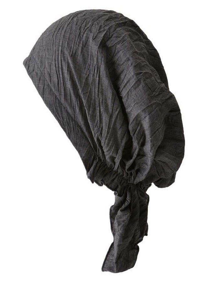 CHARM Pirate Bandana Head Scarf - Mens Balding Hair Cap Womens Headwrap Hat Chemo Wear Du Rag Cotton Summer Dark Gray - Image 1