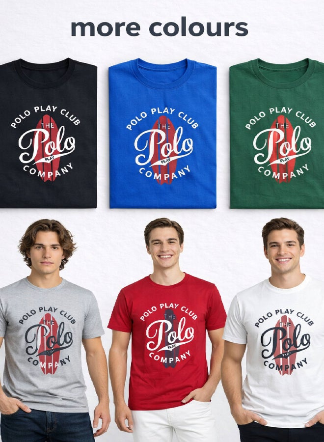 Polo Play Men Graphic Logo Crew Neck T-Shirt - Image 2
