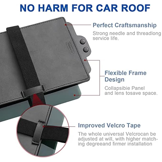 Veharvim Universal Polarized Car Sun Visor Extender with Zipper Slider, Anti-Glare Protection from Sun, Snow, Fog and UV Rays for Cars and SUVs - Image 5